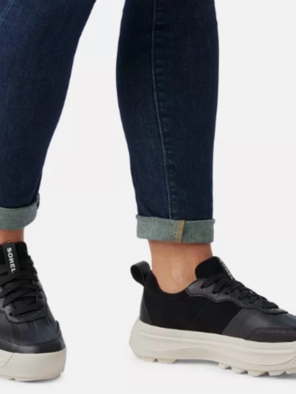 Sorel Ona 503 Black Platform Sneakers Sz 8